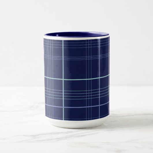 Winter Blues Plaid Tasse (Zentrum)