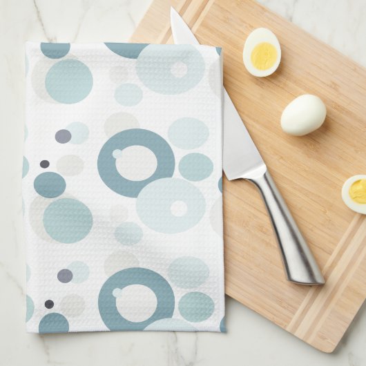 Winter-Blues-Polka-Punkte Handtuch (Viertel Falte)