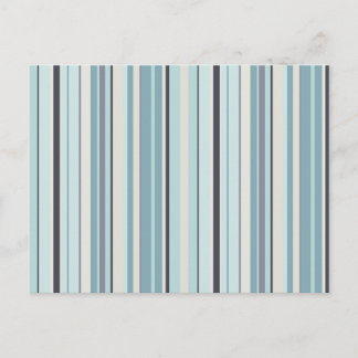 Winter Blues Stripes Postkarte