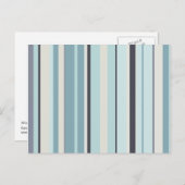 Winter Blues Stripes Postkarte (Vorne/Hinten)