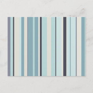 Winter Blues Stripes Postkarte