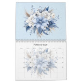 Winter Blues Watercolor Blume 20xx Kalender (Feb 2026)