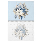 Winter Blues Watercolor Blume 20xx Kalender (Jan 2026)