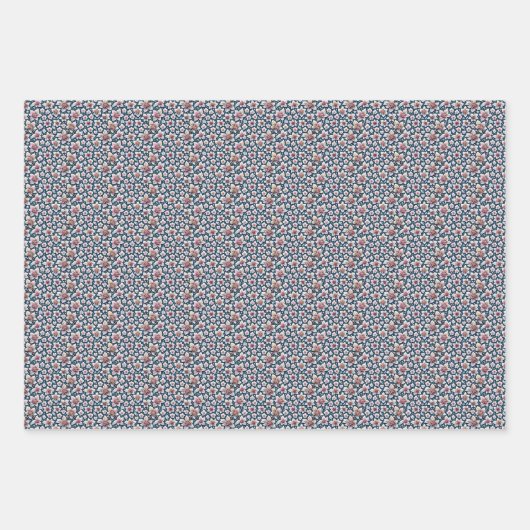 Winter-Blume auf schwarzem Grund für Entkopplung Geschenkpapier Set (Vorderseite 2)