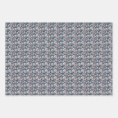 Winter-Blume auf schwarzem Grund für Entkopplung Geschenkpapier Set (Vorderseite)