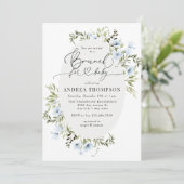 Winter-Blume | Baby Brunch Einladung (Stehend Vorderseite)