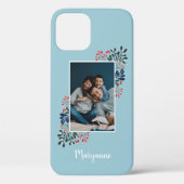 Winter Blume Foto Personalisiert Name Case-Mate iPhone Hülle (Rückseite)