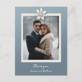 Winter Blume Hochzeit Foto Vielen Dank Postkarte