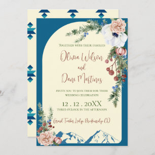 Winter-Blume Hochzeiten Einladung