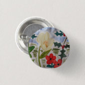 Winter Blume & Holly Abzeichen Button (Vorne & Hinten)