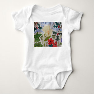 Winter Blume & Holly Baby Strampler