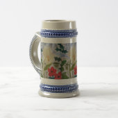 Winter Blume & Holly Bierglas (Vorderseite Links)