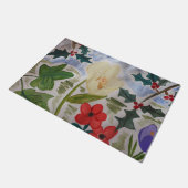 Winter Blume & Holly Door Mat Fußmatte (Schrägansicht)