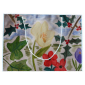 Winter Blume & Holly Große Geschenktüte (Rückseite)