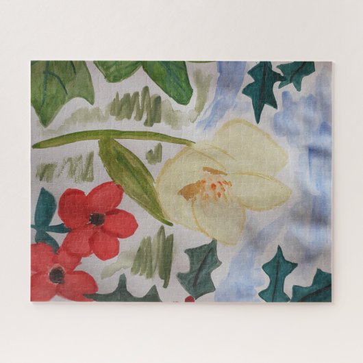 Winter Blume & Holly Jigsaw Puzzle (Horizontal)