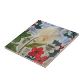 Winter Blume & Holly Keramik Tile Fliese (Seite)