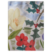 Winter Blume & Holly Klemmbrett (Rückseite)