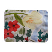 Winter Blume & Holly Magnet (Horizontal)