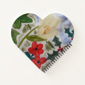 Winter Blume & Holly Notizblock (Rückseite)