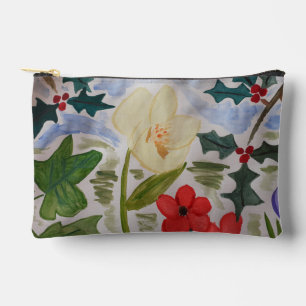 Winter Blume & Holly Zubehörtasche