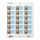 Winter-Blume & Holtanschrift Adressaufkleber (Vorne)