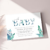 Winter Blume Oh Baby Dusche Einladung