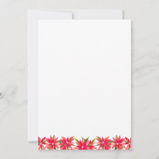 Winter Blume Poinsettia Hochzeit retten das Datum Save The Date (Rückseite)