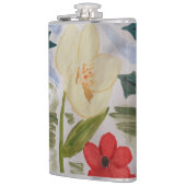 Winter Blume und Holly Vinyl Wrapped Flask Flachmann (Links)