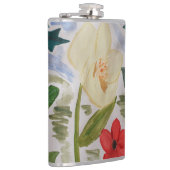 Winter Blume und Holly Vinyl Wrapped Flask Flachmann (Rechts)