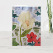 Winter Blume & Weihnachten Karte (Rückseite)