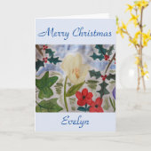 Winter Blume & Weihnachten Karte (Gelbe Blume)