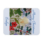 Winter Blume & Weihnachten Magnet (Horizontal)
