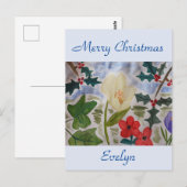 Winter Blume & Weihnachten Postkarte (Vorne/Hinten)