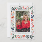 Winter Blume Weihnachts Foto Feiertagskarte (Vorderseite)