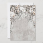 Winter Blume Wonderland Wedding Einladung (Rückseite)