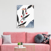 Winter-Blumen-Abstrakt Leinwanddruck (Insitu (Wohnzimmer))