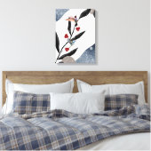 Winter-Blumen-Abstrakt Leinwanddruck (Insitu (Schlafzimmer))