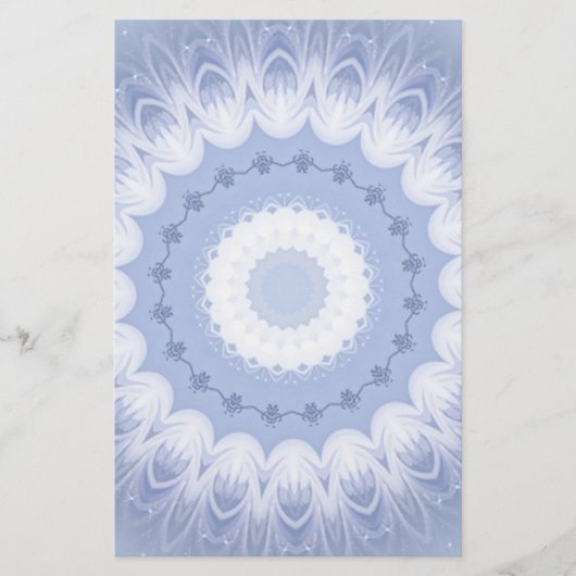Winter-Blumen-Kaleidoskop Briefpapier (Vorderseite)