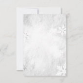 Winter-Blumen-Tannenzapfen-Probedinner Einladung (Rückseite)
