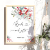 Winter Blumenbücher und Geschenke Kinderdusche Poster