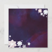 Winter-Blumenkranz Lila Brautparty Einladung (Rückseite)