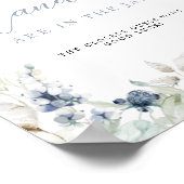 Winter-Blumenrahmen schätzen wie viele Brautpartys Poster (Ecke)