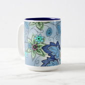 Winter-BlumenTasse Zweifarbige Tasse (Vorderseite Links)