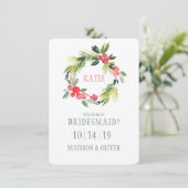 Winter-Blumenwasser| Überlaufhilfe Einladung (Stehend Vorderseite)