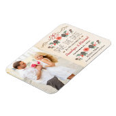 Winter-Blumenweih retten das Datum Magnet (Linke Seite)