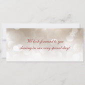 Winter Blur Boarding Pass Einladung Hochzeit (Rückseite)