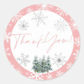 Winter Blush Danke Sticker (Vorderseite)