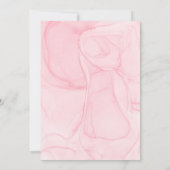 Winter Blush Pink Baby Dusche Favorit Tischschild Einladung (Rückseite)