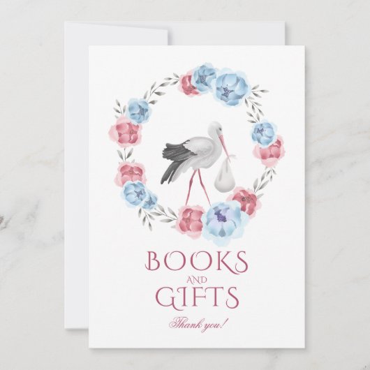 Winter Blush Pink Baby Dusche Geschenke Tafelschil Einladung (Vorderseite)