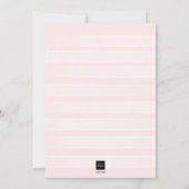 Winter Blush Pink BläsernBaby Dusche Einladung (Rückseite)